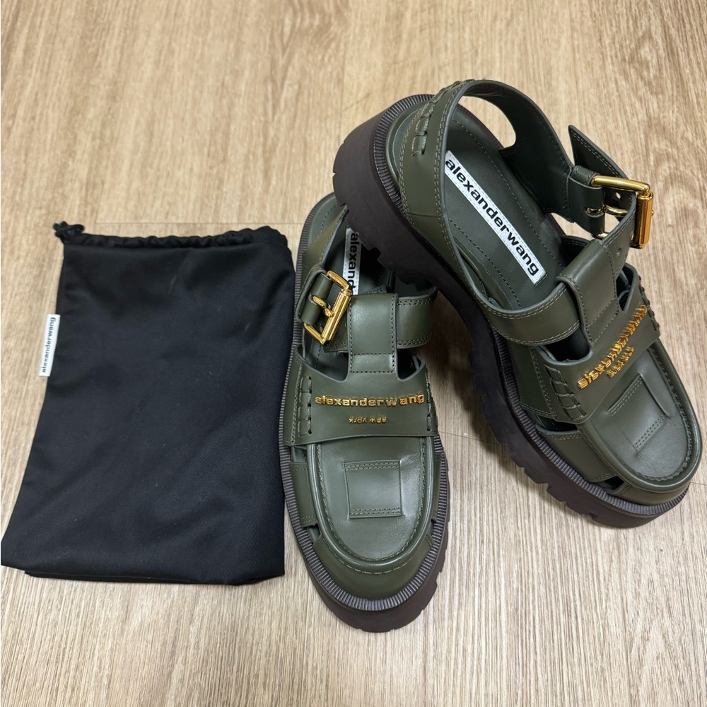 Alexander Wang Carter Cage Sandals Green size: 6.5